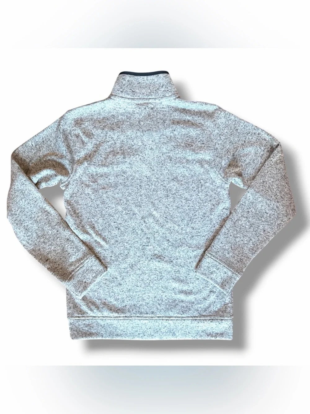 NWT Eddie Bauer Men's Radiator Fleece Snap-Front Sweater Pullover Gray Heather S